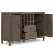 Ela - Sideboard With Wine Storage - Smoky Brown - R&R Furniture Gallery (Fountain Valley, CA)