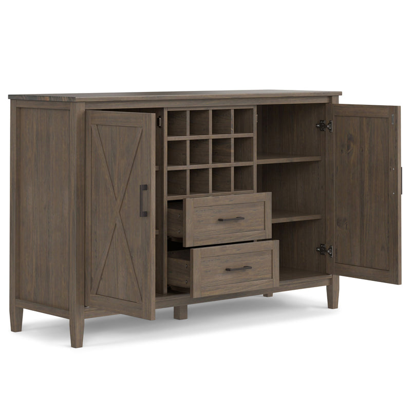 Ela - Sideboard With Wine Storage - Smoky Brown - R&R Furniture Gallery (Fountain Valley, CA)