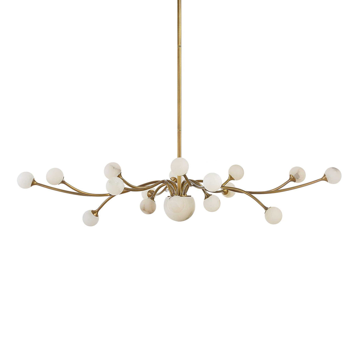 Flurry - 19 Light Pendant - Brass / White