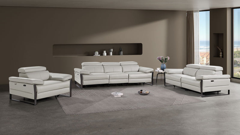 1246 - Modular Power Dual Reclining Sofa, Loveseat, And Chair Set With Power Headrests - R&R Furniture Gallery (Fountain Valley, CA)