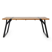 Zora - Dining Table Industrial & Iron Table - Black - R&R Furniture Gallery (Fountain Valley, CA)