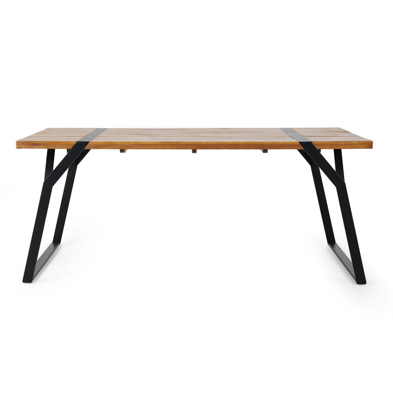 Zora - Dining Table Industrial & Iron Table - Black - R&R Furniture Gallery (Fountain Valley, CA)