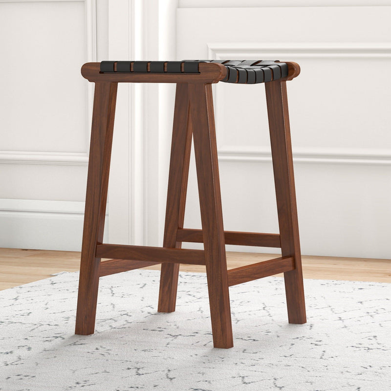 James - Mid-Century Modern Genuine Counter Stool - R&R Furniture Gallery (Fountain Valley, CA)