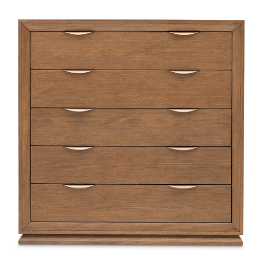 Portrait - 5-Drawer Chest With LED Lights - Sienna Brown - R&R Furniture Gallery (Fountain Valley, CA)