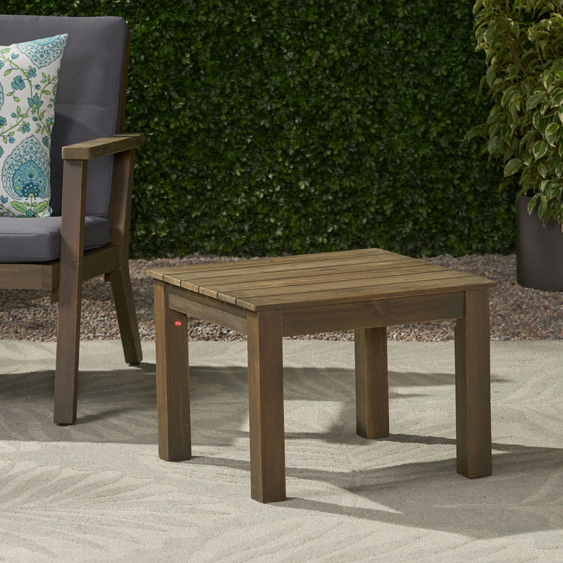Halcyon - Outdoor Side Table With Slat Design - R&R Furniture Gallery (Fountain Valley, CA)