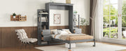 Murphy Wall Bed With LED Lights, Shelves And Drawers - R&R Furniture Gallery (Fountain Valley, CA)