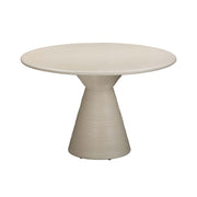 Fern - Textured Faux Plaster Concrete Indoor / Outdoor Round Dining Table - Beige - R&R Furniture Gallery (Fountain Valley, CA)
