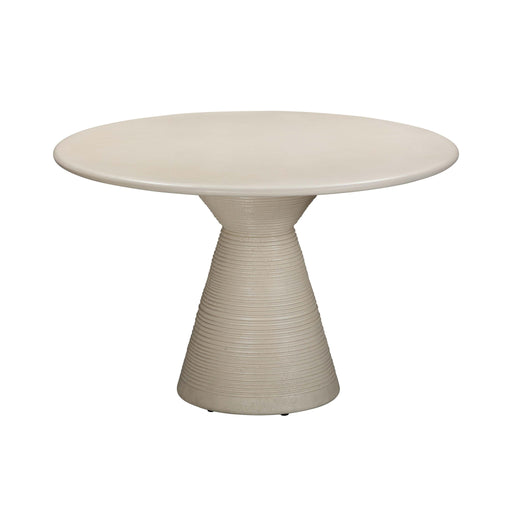 Fern - Textured Faux Plaster Concrete Indoor / Outdoor Round Dining Table - Beige - R&R Furniture Gallery (Fountain Valley, CA)