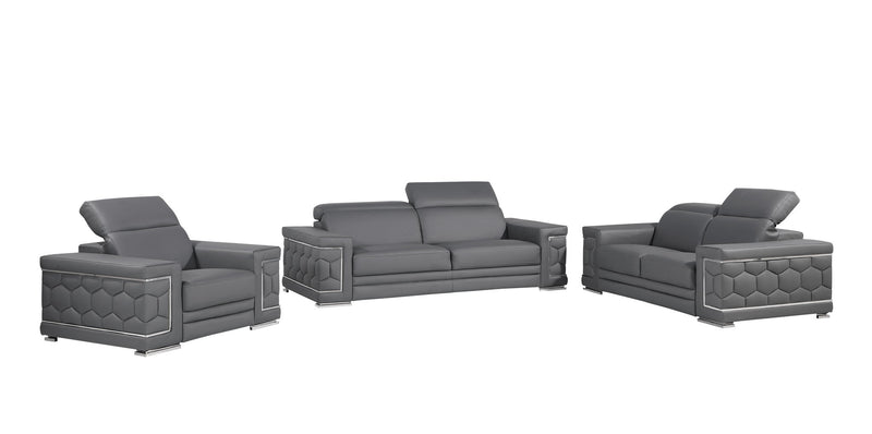296 - Genuine Leather Living Room Set - R&R Furniture Gallery (Fountain Valley, CA)