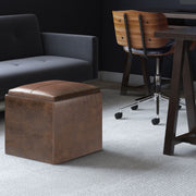 Rockwood - Upholstered Cube Storage Ottoman With Tray - R&R Furniture Gallery (Fountain Valley, CA)