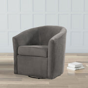 Oaklynn - Barrel Style Swivel Accent Chair - R&R Furniture Gallery (Fountain Valley, CA)