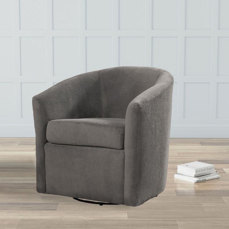 Oaklynn - Barrel Style Swivel Accent Chair - R&R Furniture Gallery (Fountain Valley, CA)