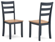 Signature Design by Ashley Gesthaven dining room side chairs set of 2 with cushioned seats and wooden legs, stylish and comfortable for dining areas.