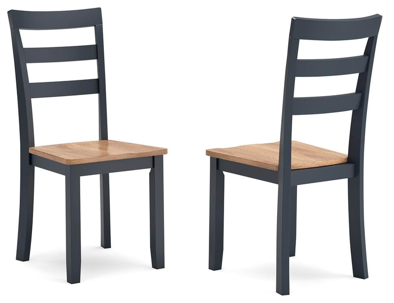 Signature Design by Ashley Gesthaven dining room side chairs set of 2 with cushioned seats and wooden legs, stylish and comfortable for dining areas.