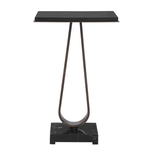 Galloway - Minimalist Accent Table - Black / Bronze