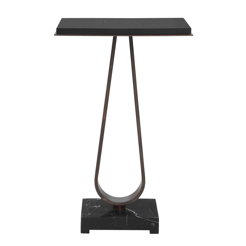 Galloway - Minimalist Accent Table - Black / Bronze