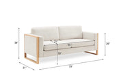 Modern Sofa With Solid Wood Legs, 3 Seater - R&R Furniture Gallery (Fountain Valley, CA)
