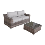 Outdoor Wicker Conversation Set With Cushions, All Weather - R&R Furniture Gallery (Fountain Valley, CA)