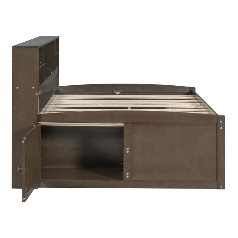 Daybed With 2 Bedside Cabinets, Upper Shelves And 4 Drawers - R&R Furniture Gallery (Fountain Valley, CA)