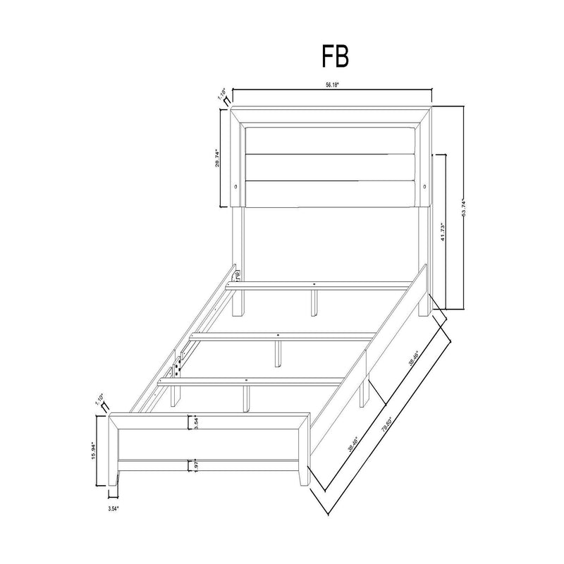 Omoda - Bed With LED - R&R Furniture Gallery (Fountain Valley, CA)