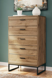 Deanlow - Five Drawer Chest - Honey - R&R Furniture Gallery (Fountain Valley, CA)