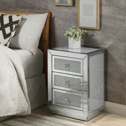 Noralie - 18" X 14" Accent Table - Mirrored & Faux Diamonds - R&R Furniture Gallery (Fountain Valley, CA)