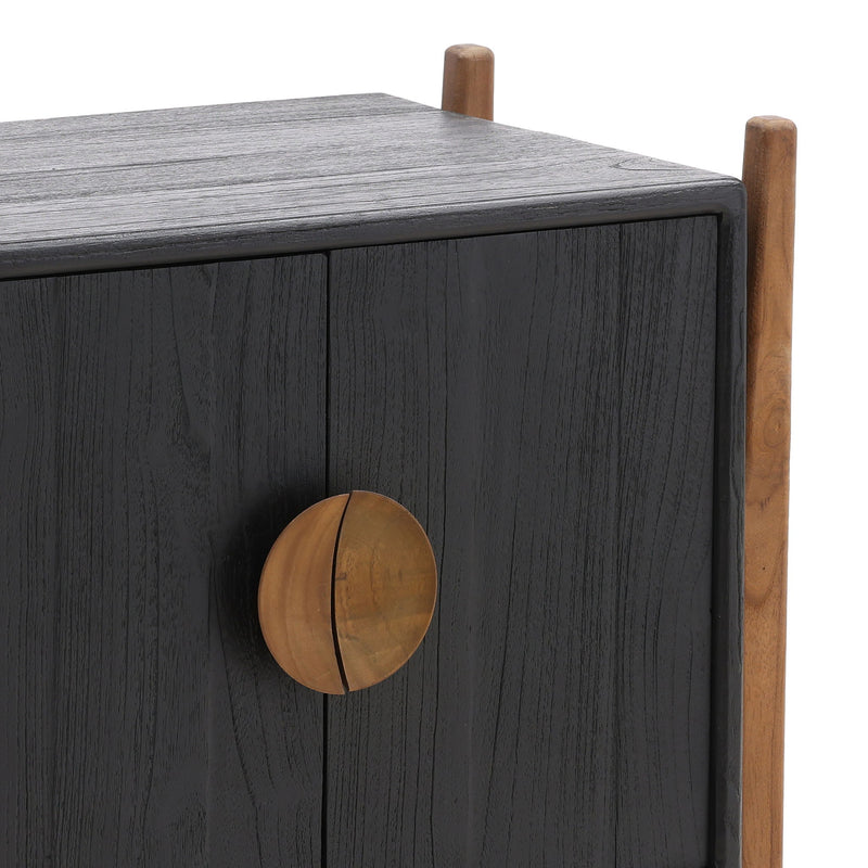 Emberly - Nightstand - Black And Natural