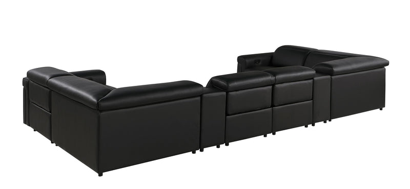 1126 - 8-Piece U-Shaped Sectional Sofa In With 4 Power Recliners & Power Headrest
