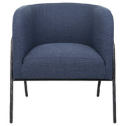 Uttermost Jacobsen accent chair with upholstered fabric, wooden legs, and a modern design for stylish living room or lounge space.