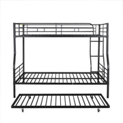 Steel construction bunk bed by DreamHaus featuring a sturdy design with two sleeping levels and safety guard rails.