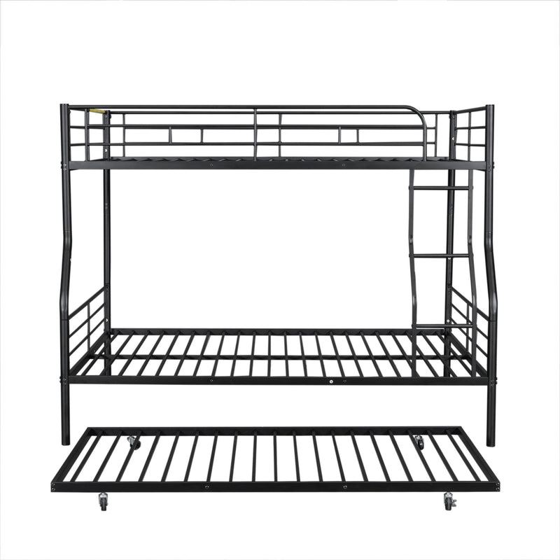 Steel construction bunk bed by DreamHaus featuring a sturdy design with two sleeping levels and safety guard rails.