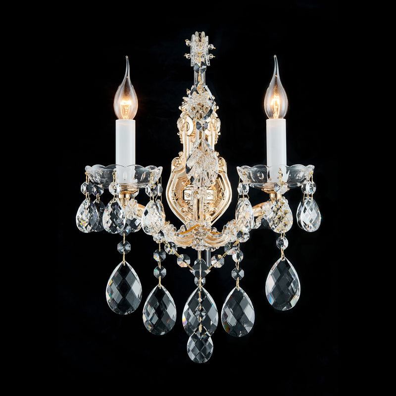 Michael Amini Lighting - La Scala Traditional Crystal Wall Sconce - Gold