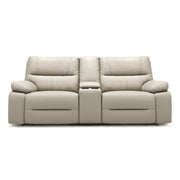 Malibu - Modern Power Motion 3 Piece Reclining Loveseat Sofa With Cup Holders - Cream Taupe Beige - R&R Furniture Gallery (Fountain Valley, CA)
