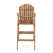 Outdoor Acacia Wood Adirondack Barstools (Set of 2) - R&R Furniture Gallery (Fountain Valley, CA)