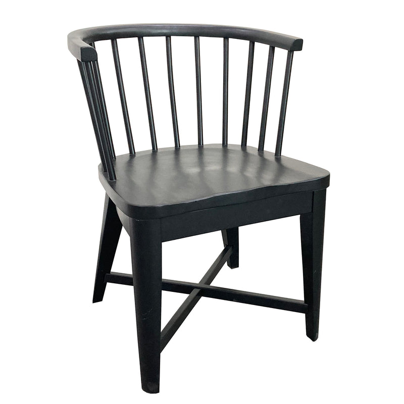 Americana Modern Dining - Barrel Dining Chair (Set of 2) - Black - R&R Furniture Gallery (Fountain Valley, CA)
