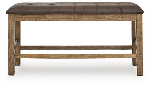 Urbinforte - Double Counter Height Upholstered Bench - Light Brown - R&R Furniture Gallery (Fountain Valley, CA)