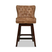 Holmes - Tufted High Back 360 Swivel Counter Height Barstool - R&R Furniture Gallery (Fountain Valley, CA)