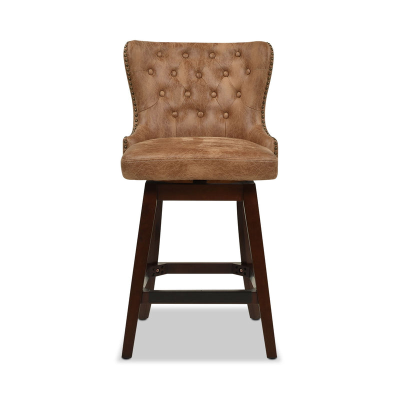 Holmes - Tufted High Back 360 Swivel Counter Height Barstool - R&R Furniture Gallery (Fountain Valley, CA)