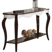 Mathias - Sofa Table - White & Walnut - R&R Furniture Gallery (Fountain Valley, CA)
