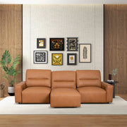 Grant - Triple Power Convertible Sofa - Cognac - R&R Furniture Gallery (Fountain Valley, CA)