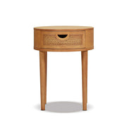 Cabana - Round Cane Storage Side Table - Natural Brown Oak - R&R Furniture Gallery (Fountain Valley, CA)