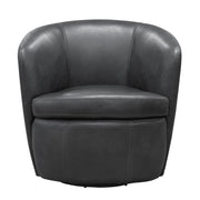 Barolo - 100% Italian Leather Swivel Club Chair (Set of 2) - R&R Furniture Gallery (Fountain Valley, CA)