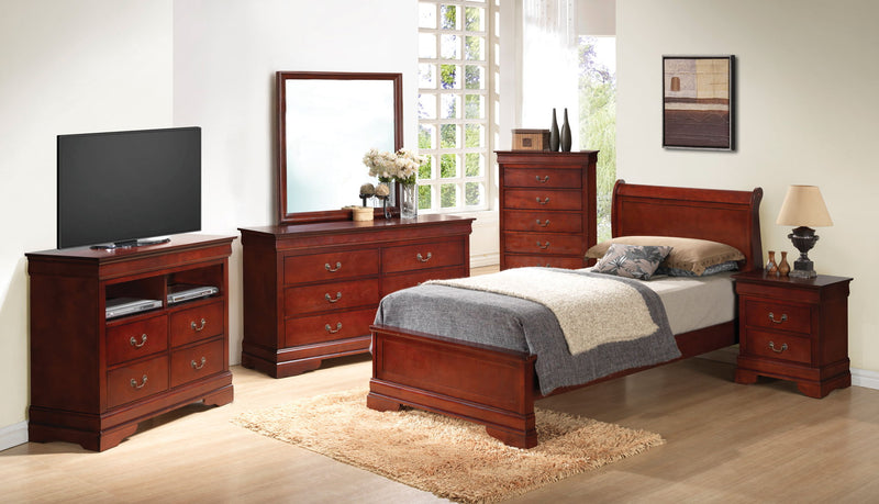 Sleigh Bed With Low Footboard - R&R Furniture Gallery (Fountain Valley, CA)