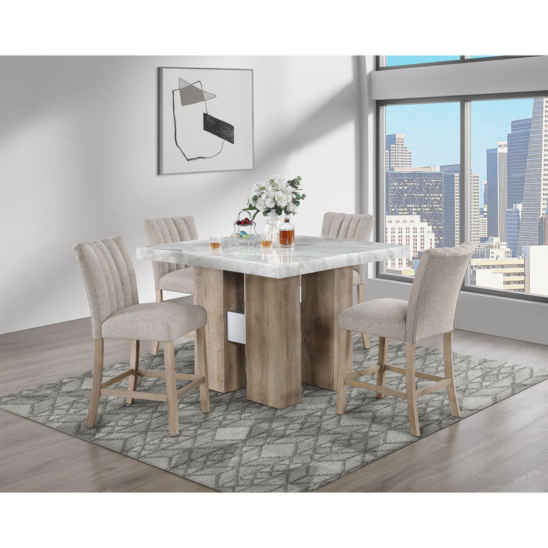 Mikha - Bar Table And 4 Bar Stools - R&R Furniture Gallery (Fountain Valley, CA)
