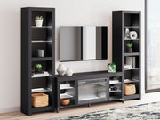 Cayberry - 3-Piece Entertainment Center With Electric Fireplace - Black - R&R Furniture Gallery (Fountain Valley, CA)