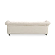 Noble House Chesterfield style 3-seater sofa with deep button tufting and classic stationary design in a rich upholstery fabric.