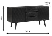 Valentina - Buffet - Black - R&R Furniture Gallery (Fountain Valley, CA)