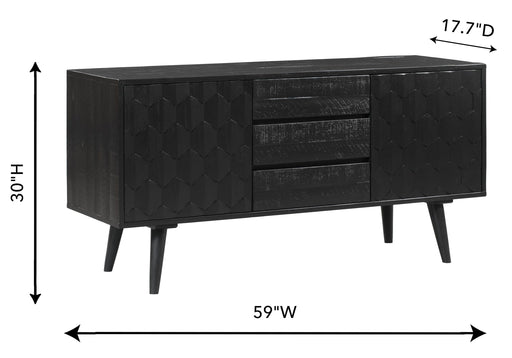 Valentina - Buffet - Black - R&R Furniture Gallery (Fountain Valley, CA)