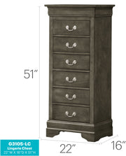 Traditional Style Lingerie Storage Chest Timeless - R&R Furniture Gallery (Fountain Valley, CA)