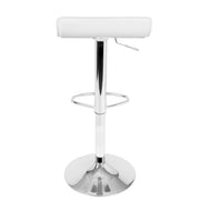 Set of two Lumi Source Ale contemporary adjustable barstools with sleek design and wooden seats, ideal for modern kitchen or bar areas.